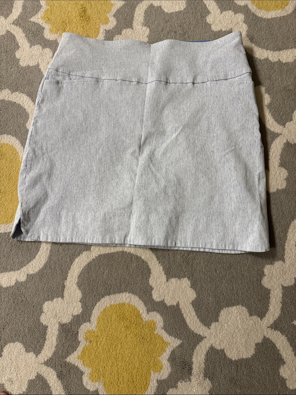 Light Gray Women's Mini Skirt - Classic Straight Silhouette